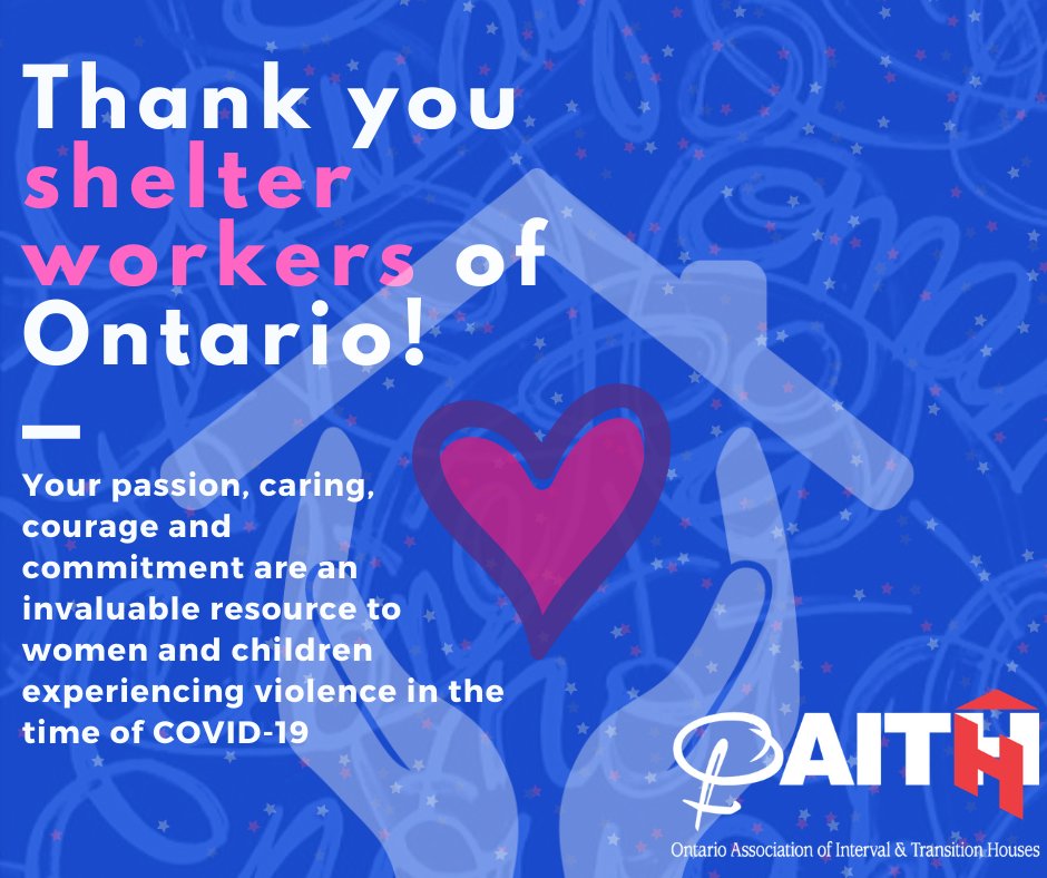 All across Ontario, workers at women’s shelters and transition houses are showing up every day for the women they serve. We appreciate every single one of you, and the collective impact your services have on the women and children in our communities.