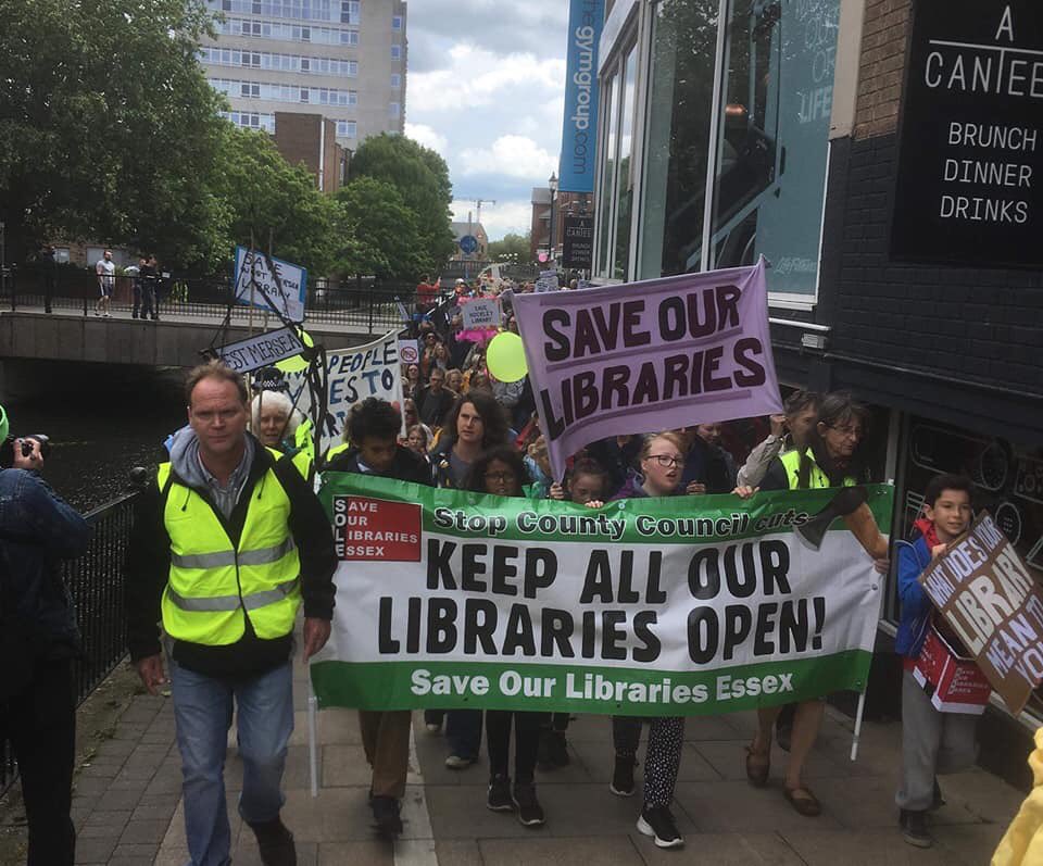 One of the big ‘Save Essex Libraries’ marches in Chelmsford 2019