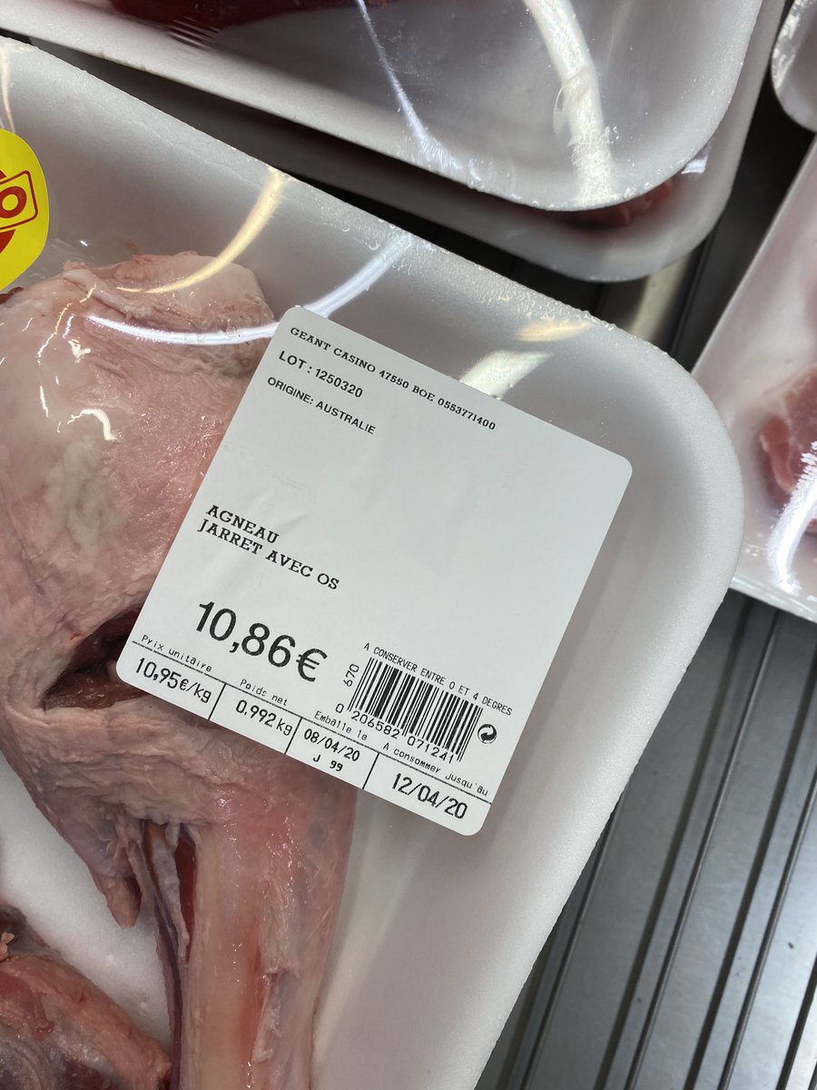 Pas d'attestation dérogatoire d'entrée sur le territoire pour l'agneau australien !  
En cette veille de week-end de Pâques, voici l’agneau d’Australie qui fait le péché de certaines grandes surfaces… Une invitation au voyage en ces temps de confinements?
Honteux ! #Paques2020