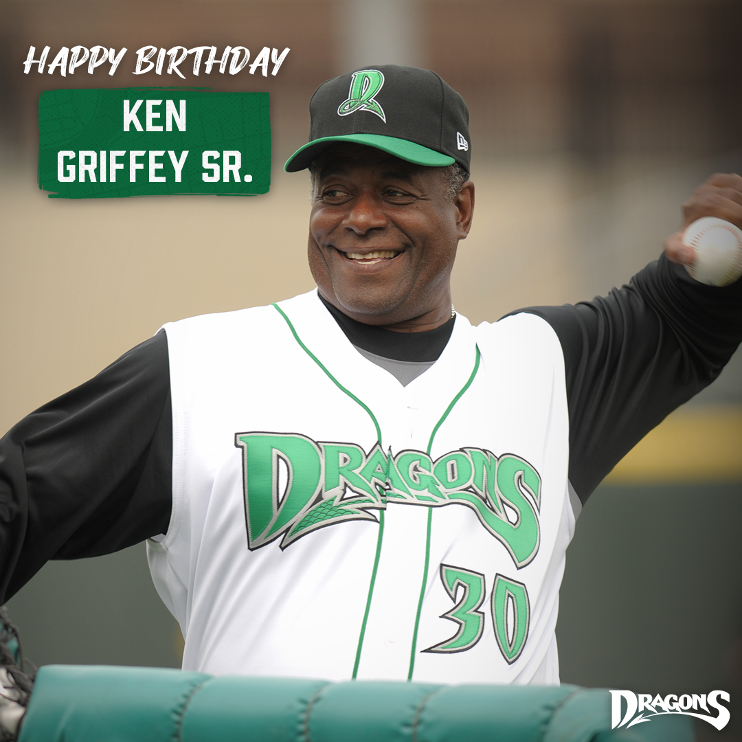 Happy birthday to Ken Griffey Sr. Did you know Griffey Sr. was the Dragons hitting coach in 2010? 