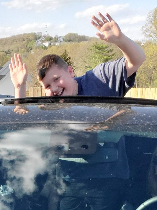 We miss our Wildcats! Thankful for technology to keep us all connected ... and the random coincidence of being in the same parking lot as another Wildcat family. #LSMSPride