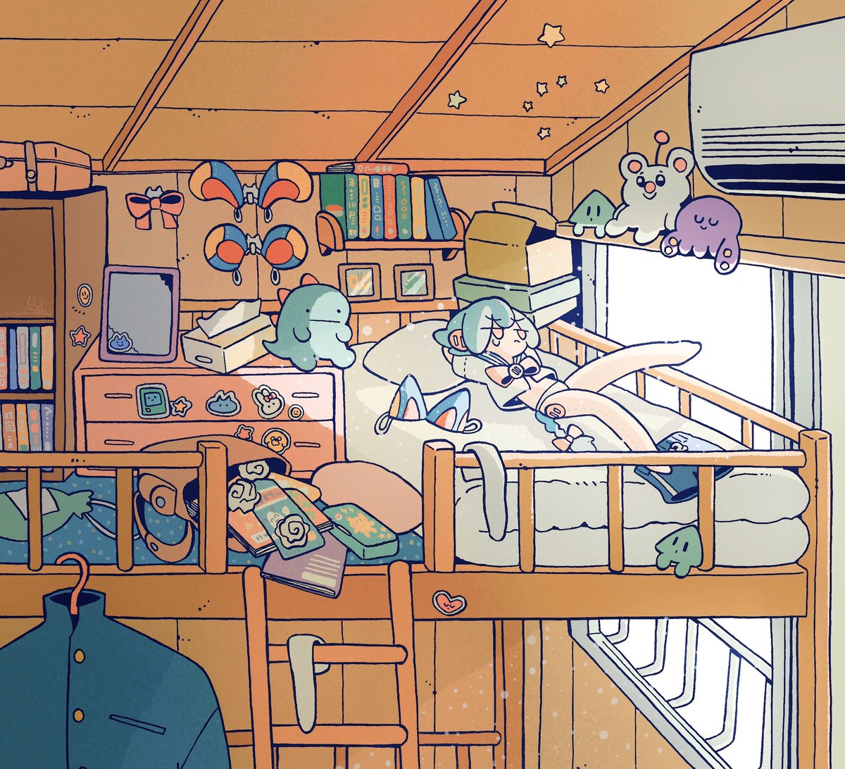 「#絵描き繋がれ 
バトン回していただきました!?? 」|かねこ鮭🧸GW個展🧸のイラスト