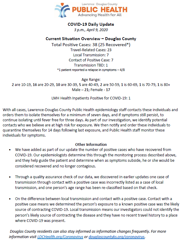 LDCHEALTH's tweet image. People are staying home, and they have made great sacrifices to follow recent public health guidance to flatten the curve. 

We are grateful for this, and we ask the community to keep it up, because it’s working!