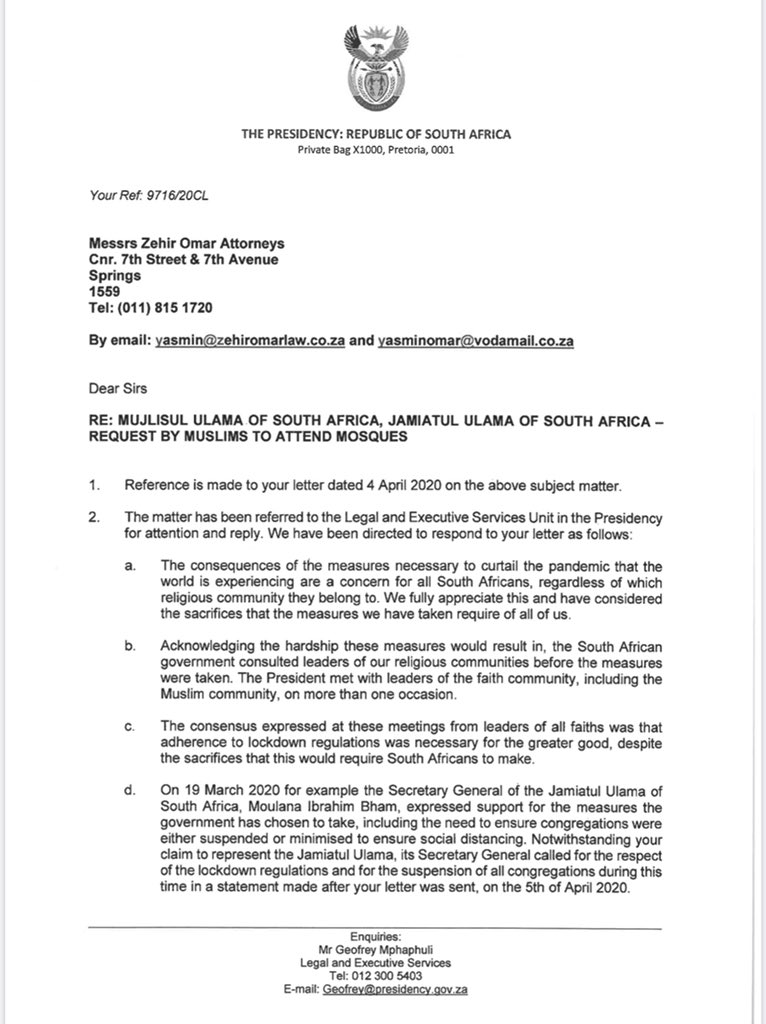 Abramjee's tweet photo. @News24 @WitnessKZN Letter as received https://t.co/v0huB7Q4xx
