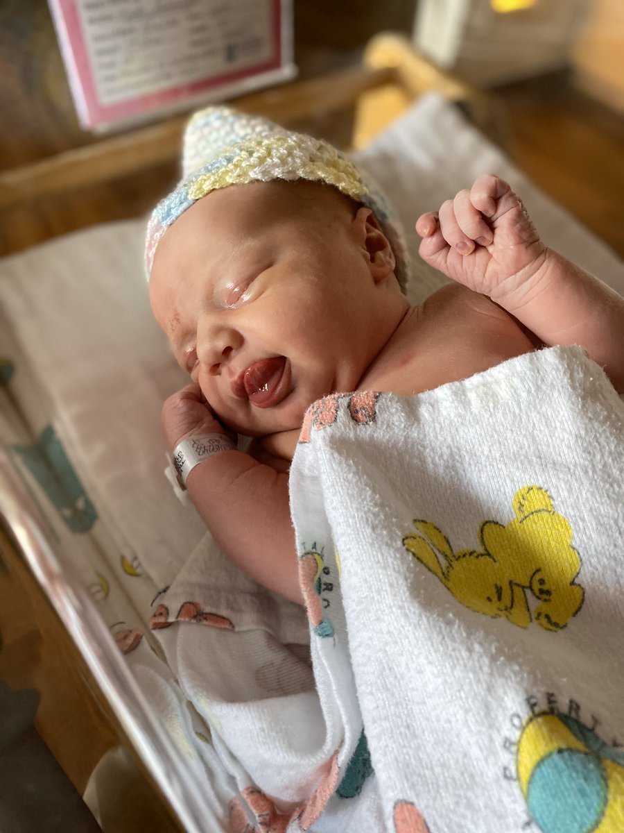 nicoleschmeltz's tweet photo. Nick and I welcomed our baby girl into the world this morning! Nora Beth Schmeltz is officially here and for just a little bit we are able to forget the craziness in this world and just admire her 🥰 https://t.co/2EqxtUNtS0