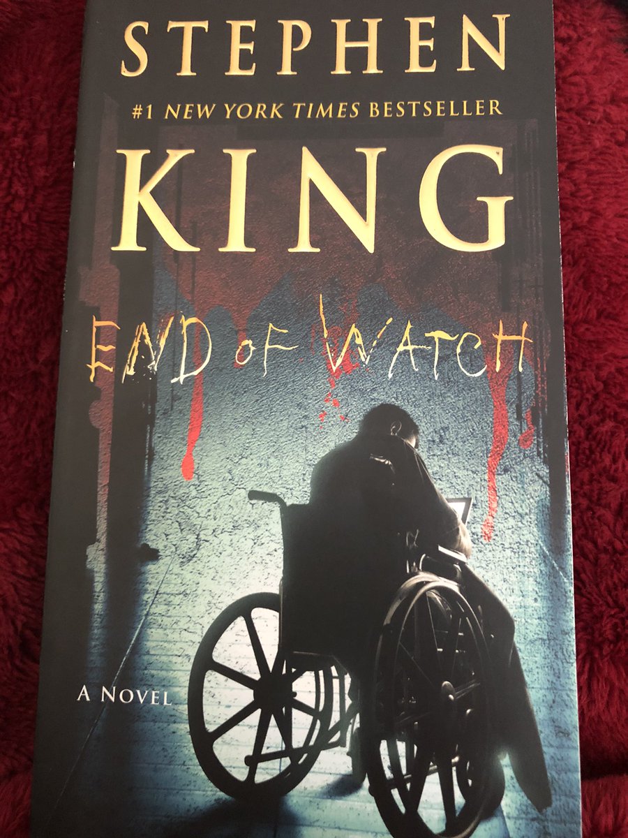 I finished Finders Keepers last night, well — this morning at 2:45am. Starting the third in the trilogy now, End of Watch.