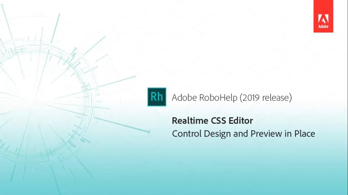 kssagar's tweet image. RT Create better layouts with a powerful CSS editor in Adobe #RoboHelp (2019 release). Intuitively make changes by seeing how it reflects on the content in real-time: bit.ly/3cjIX5N
#AdobeRoboHelp #TechComm #TechnicalWriting #Publishing