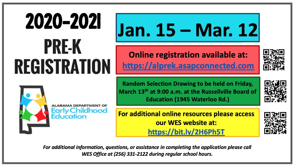Westatrcs's tweet photo. Quarantine got you considering enrolling your child into our PreK program for the upcoming year?  Scan the QR image or click the link to start your child's pre-registration and get added to our active waiting list! #FirstClassPreK #TheTraditionBeginsHere
https://t.co/AQdgyjRkwk https://t.co/QbF5EZw4ay