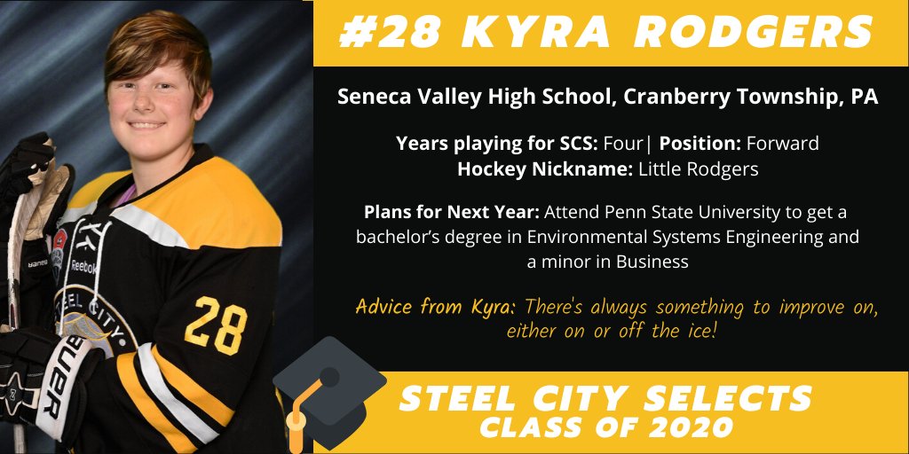 SCSGirlsHockey's tweet photo. Today we feature Kyra for our #Classof2020 Senior Spotlight!
@SenecaValleySHS @SCS19U @penn_state @PSU_Admissions https://t.co/jUriA4MzNK