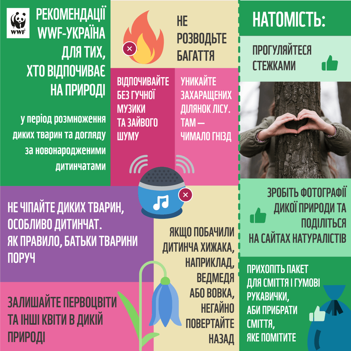WWF_Ukraine's tweet photo. Ми нагадуємо, що наразі у країні діє "Сезон тиші", який триватиме до 15 червня 🔇
Ми підготували ключові рекомендації, яких слід дотримуватися на природі з 1 квітня ⬇️
#сезонтиші #WWFUkraine #WWF #WWFУкраїна https://t.co/emCEolCSgM