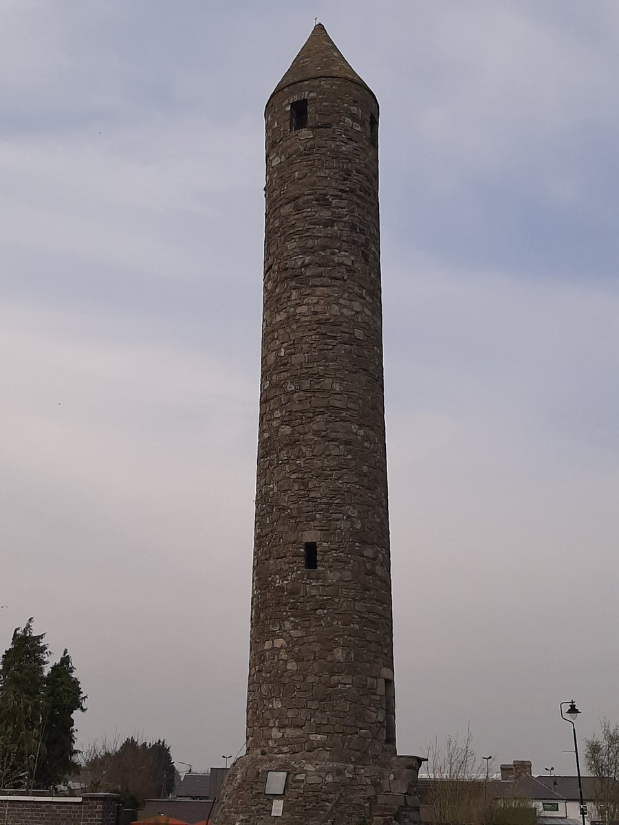 The Round Tower in Clondalkin: I always thought the door was set high up, so's you could pull the ladder up after you to leave the Vikings raging impotently down below...