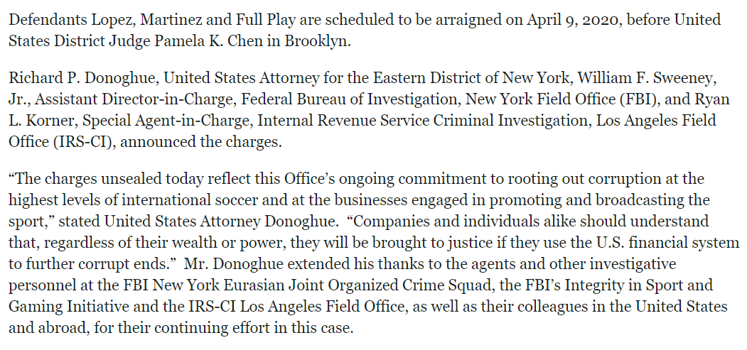 This has been spearheaded by the FBI's Integrity in Sport and Gaming Initiative designed to root out corruption in sports & casinos. Probably something near & dear to the heart of  @realDonaldTrump who has been helping FBI root out corruption in those industries for decades!