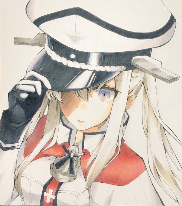 昔描いた色紙絵見てたんだけど未だにこのグラーフさん好き 