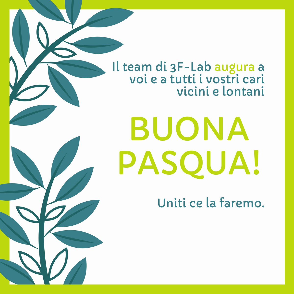 3f_lab's tweet photo. Sappiamo che questa Pasqua sarà particolare, ma non per questo meno ricca di sorrisi e affetto... anche a distanza!
Buona Pasqua! 

#Pasqua #Easter #VR #AI #3FLab https://t.co/DS67GOGlKz