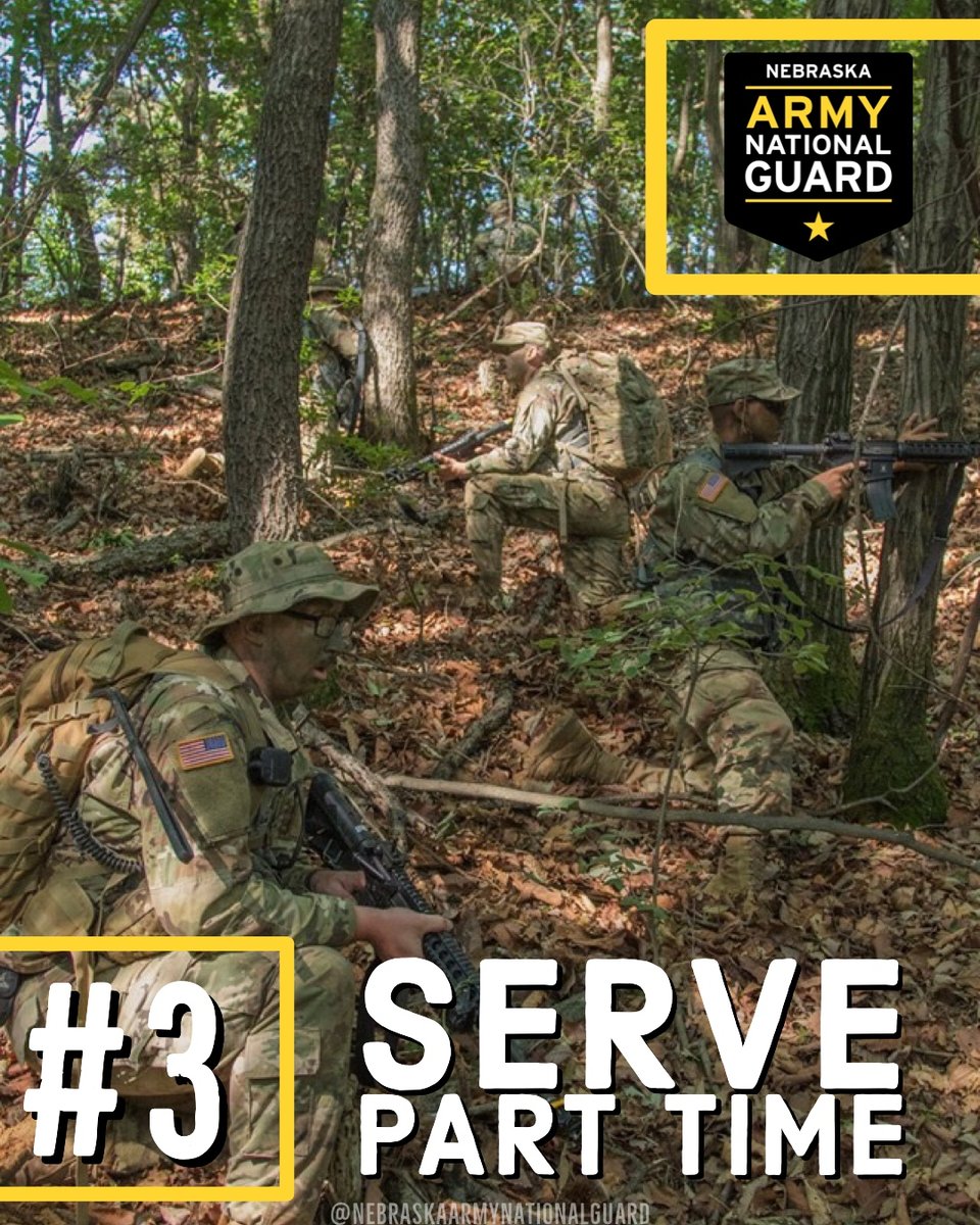 NEarmyguard's tweet image. If you're thinking about joining the National Guard, but still have questions, ask us!

Paid training before you ship to BCT, college benefits, health care and serving close to home are all just the beginning when you Guard The Good Life. 

#LiveHere #ServeHere #GuardTheGoodLife