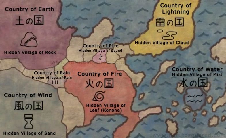 Is this the full official word map of the Naruto Universe ?