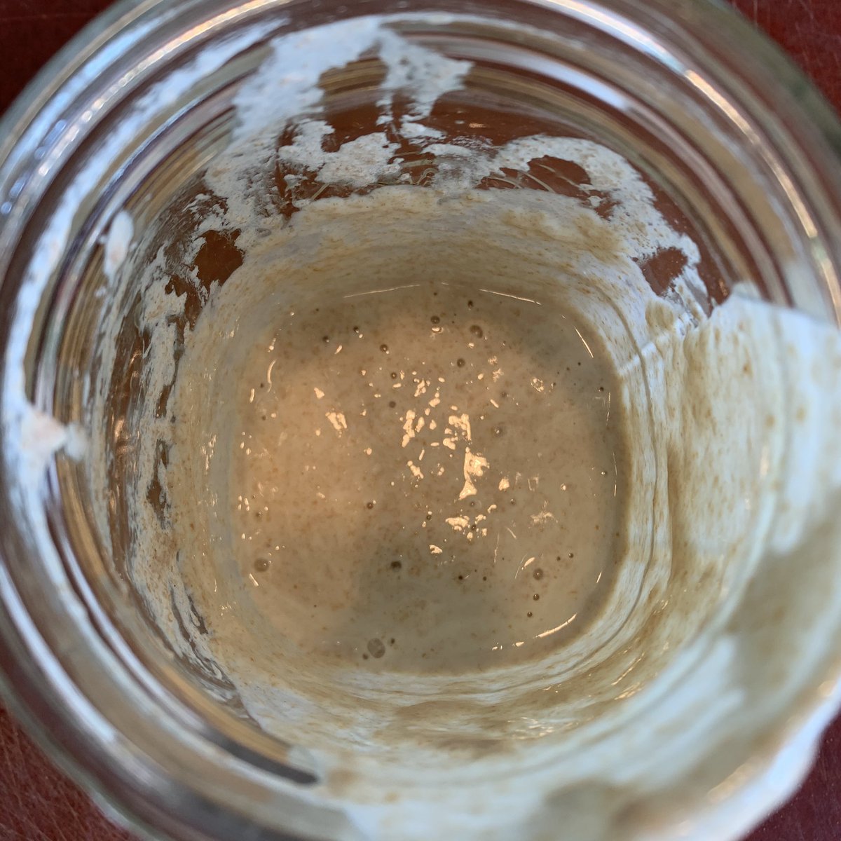 A friend sent me some #sourdough starter so I can bake bread for my non-keto husband. It’s alive! 🤣