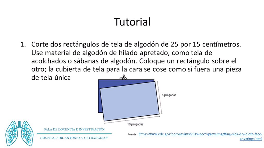 HtalCetrangolo's tweet image. Tutorial para hacer tu propia mascarilla de tela, con pocos materiales,súper fácil y #EnCasa 😷 • #Covid19• #hcsmla @HospiCetrangolo