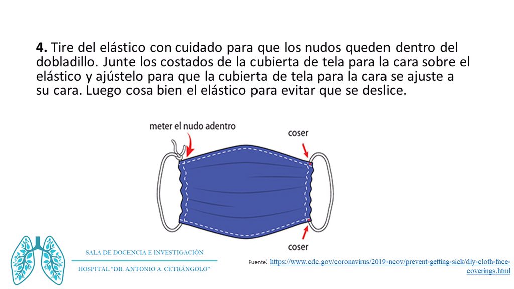 HtalCetrangolo's tweet image. Tutorial para hacer tu propia mascarilla de tela, con pocos materiales,súper fácil y #EnCasa 😷 • #Covid19• #hcsmla @HospiCetrangolo