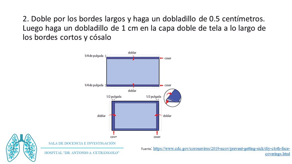 HtalCetrangolo's tweet image. Tutorial para hacer tu propia mascarilla de tela, con pocos materiales,súper fácil y #EnCasa 😷 • #Covid19• #hcsmla @HospiCetrangolo
