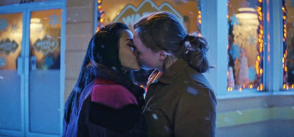 25. let it snow (2019) dir. luke snellin in a small town on christmas eve, a snowstorm brings together a group of young people *sapphic romance is one of multiple storylines followed*