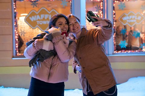 25. let it snow (2019) dir. luke snellin in a small town on christmas eve, a snowstorm brings together a group of young people *sapphic romance is one of multiple storylines followed*