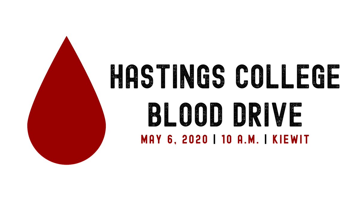HastingsCollege's tweet photo. Due to the ongoing outbreak of Covid-19 the blood supply is critically low. #HastingsCollege is proud to partner with the American Red Cross to hold a blood drive to support our community on May 6.

Sign up here ⬇️
https://t.co/7COA1KaeEc https://t.co/P5AIskPEnq