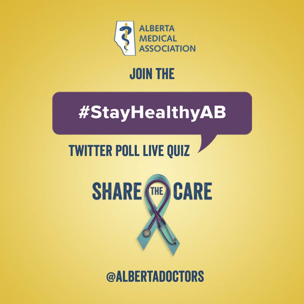 Take part in our  #StayHealthyAB Twitter Poll Quiz!Answer and share the 8 questions in this thread on how to stay healthy during the pandemic. Browse  http://stayhealthyAB.ca  for hints!We’ll tweet answers this afternoon at 3 p.m.How many will you get right? #yeg  #yyc  #AB