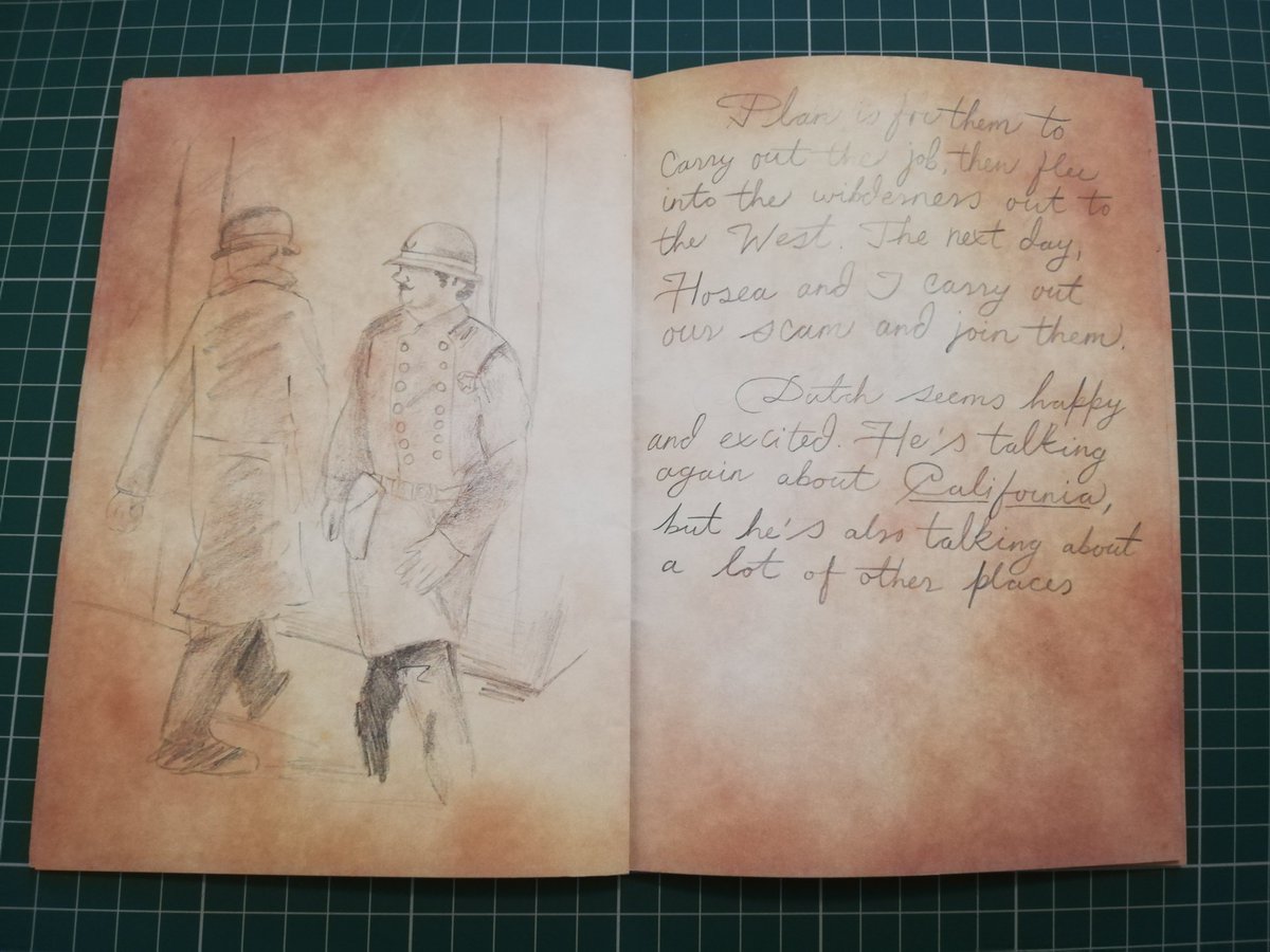 TimelapseXI's tweet photo. I'm working on a replica of Arthur's journal from #RedDeadRedemption2 you can follow the progress here: https://t.co/yh4mtrUbqO https://t.co/WcCPPi9Gdr