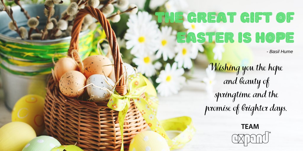 Wishing all the hope and beauty of springtime and promise of the brighter days. Team Expand #GoodFriday2020 #HappyGoodFriday #HappyEaster