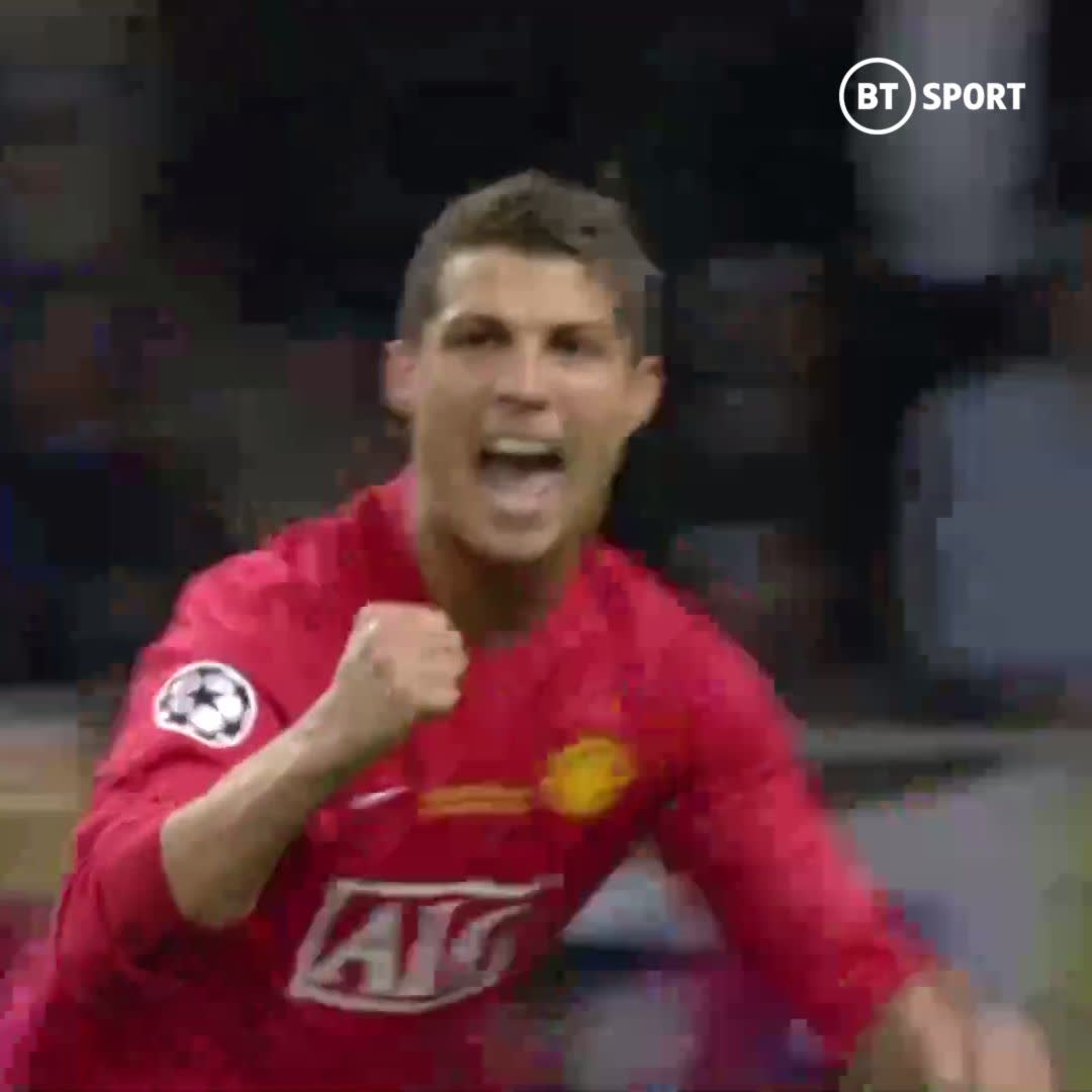 X 上的Football on TNT Sports：“What a header! Cristiano Ronaldo scored 4️⃣2️⃣  goals for Manchester United in the 2007/08 season. None bigger than this  one 👊 Man Utd vs Chelsea 2008