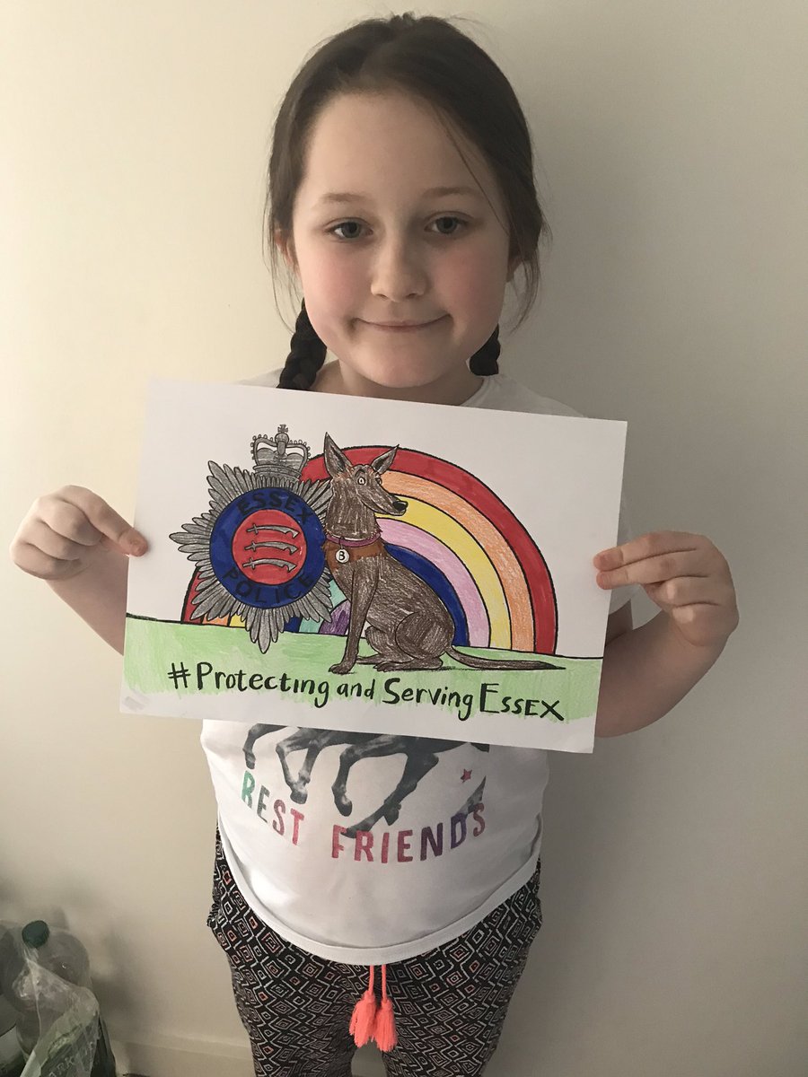 emmathomas1's tweet photo. @PBaloo has been keeping Millie entertained today. Thanks @Chappers2013 &amp; @EssexPoliceUK #StayHomeSaveLives https://t.co/N73SZr8onU
