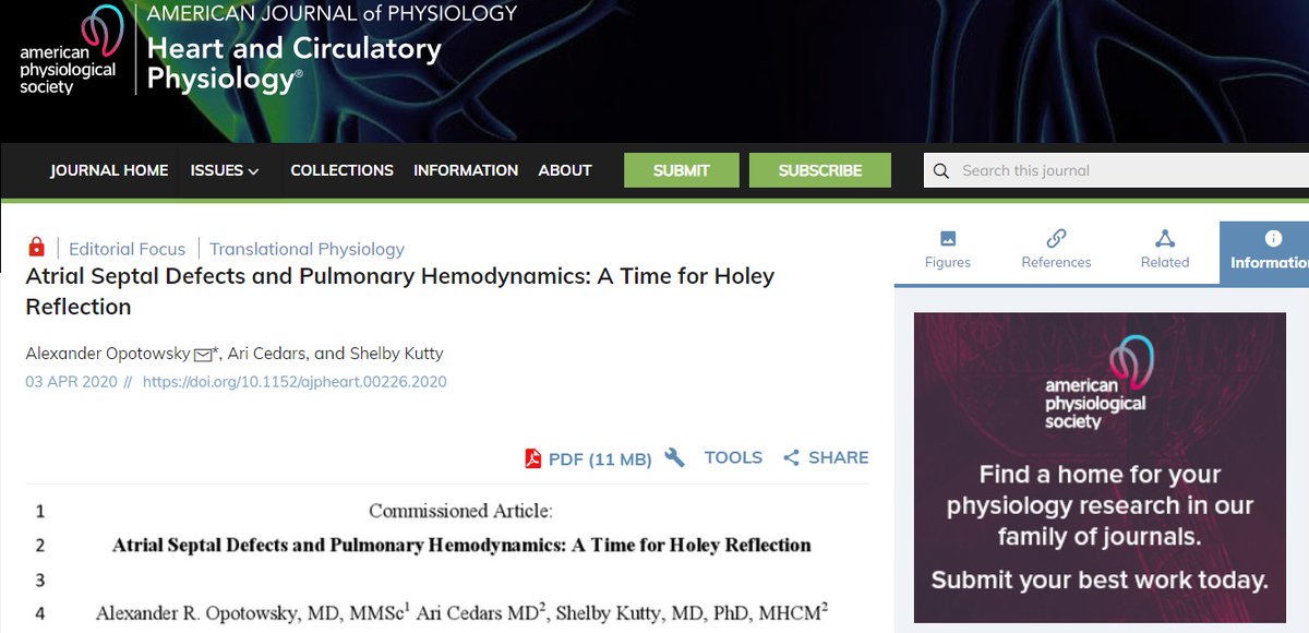 ajpheartcirc's tweet photo. #ArticlesInPress #EditorialFocus Atrial Septal Defects and Pulmonary Hemodynamics: A Time for Holey Reflection
https://t.co/NvmLpg59ZR
@sasha_opo @AriCedars @ShelbyKuttyMD
#AtrialSeptalDefect #CHD #PH #PAH #hemodynamics https://t.co/A6eVpGH0ZE