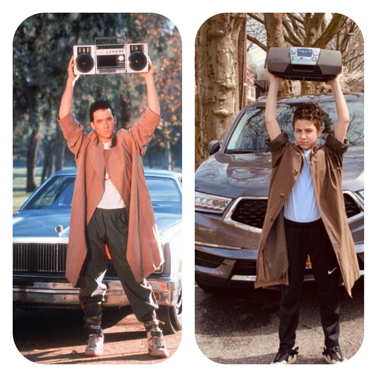 SI_Academy's tweet photo. Congratulations to our week 1 Middle School remote learning winners! Our student champion is Nick Acquilano in grade 6 stealing the scene from Say Anything. https://t.co/KOcyIUUcXu