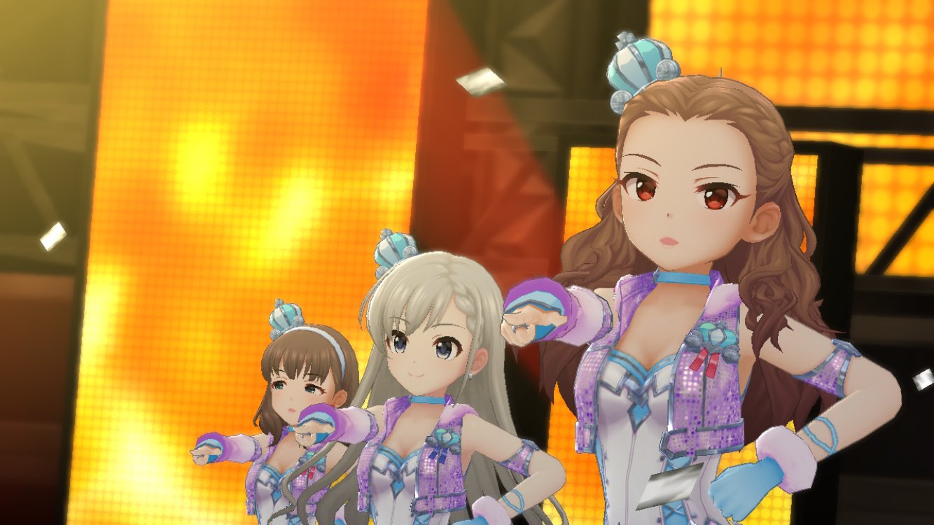 らい あの この配色可愛くないですか 課題曲のlunatic Showで試したんですけどロックでもキュートでもいける気がします スクショが止まらなかった デレステドレスコーデ デレステpさんと繋がりたい デレステスクショ T Co 2o60rmqcre Twitter