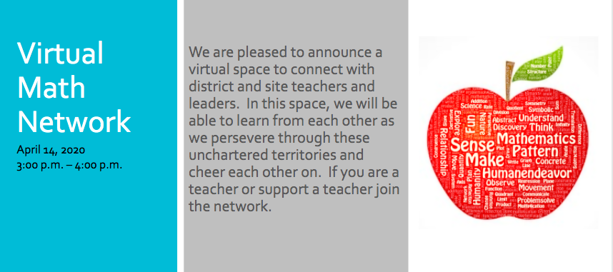 RX_Math's tweet photo. Virtual Math Network Meeting with @RCOE if interested send us a message and we will send you a link to attend. #RXMath https://t.co/nyHLteDFQW