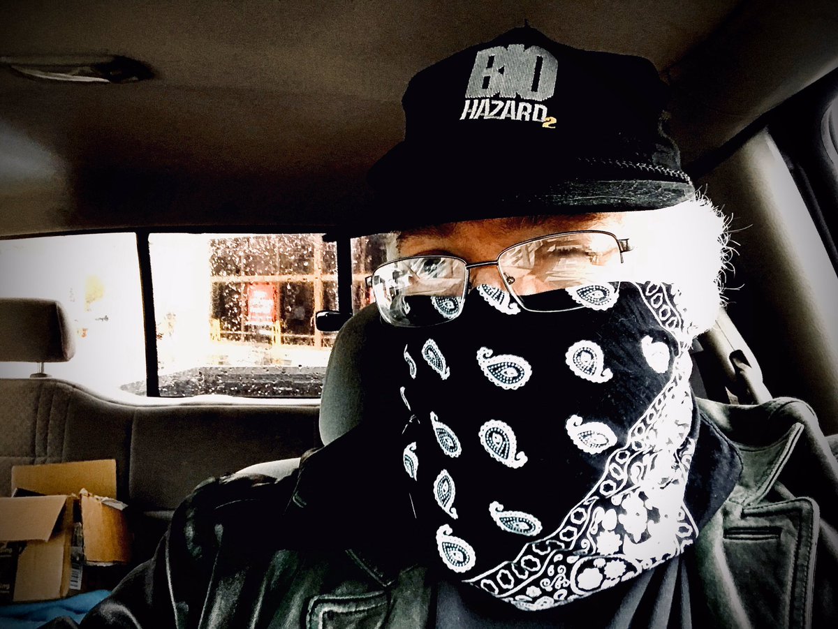 SteveLatshaw's tweet photo. Dateline: Burbank. I ventured out yesterday after five days’ quarantine to buy supplies. Wore a cast and crew hat from one of my movies. Thought it was the perfect choice. Be safe, folks. https://t.co/OQqv3yh3Fx