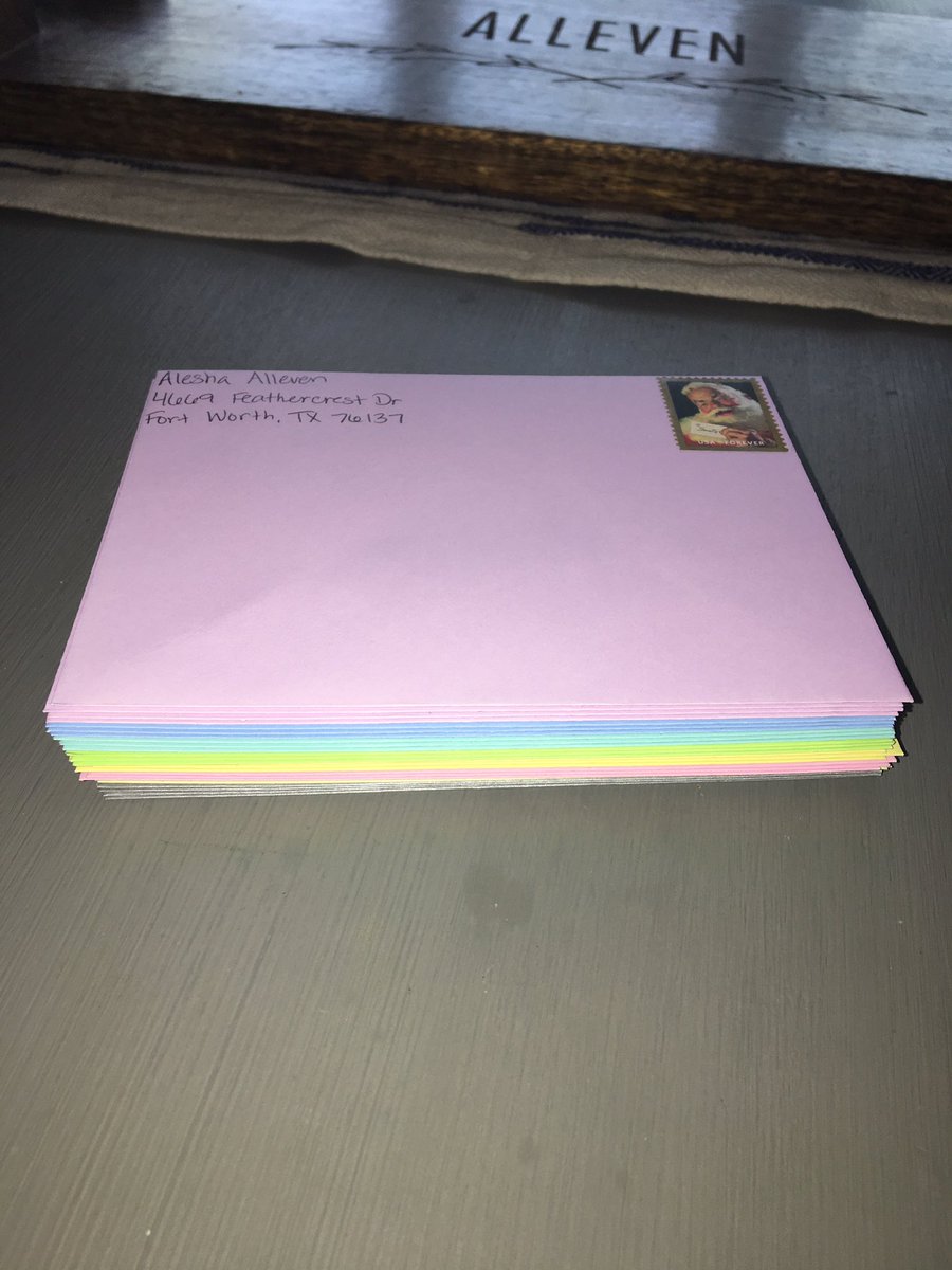 MrsAlleven's tweet photo. 26 students. 26 handwritten letters. 1 very sad teacher (with a cramped hand) who misses her kiddos greatly and hopes to see them again soon. https://t.co/0s2xlcqDcT