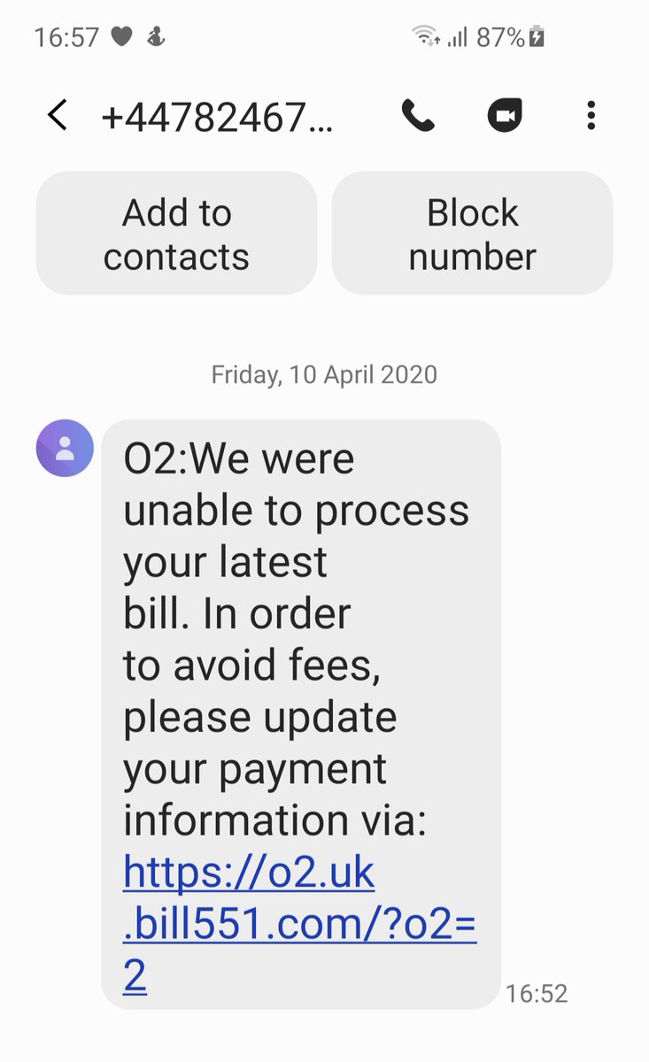 ArcherHeulwen's tweet photo. BEWARE... SCAMMERS ARE AT IT AGAIN. @O2 scumbags.. #O2scam #scamtexts https://t.co/ExB5oGFRAb