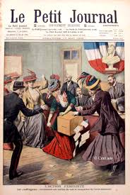 8)En 1908, elle fait scandale en renversant une urne électorale dans un bureau de vote parisien (« urne de mensonge qui est un outrage à l’égalité des sexes »).