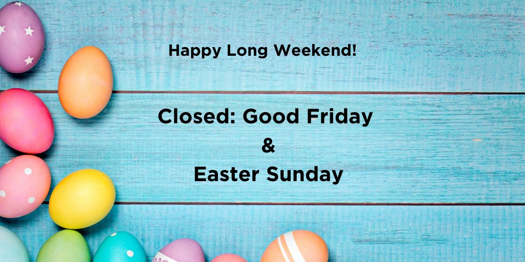 VaultraStorage's tweet photo. Our site offices are closed on Good Friday and Easter Sunday. Have a safe and happy long weekend! #longweekend #longweekendvibes #goodfriday #easter #eastereggs #organize #declutter #selfstorage #vaultraselfstorage #vaultrastorage #wevegotroomforthat https://t.co/400AnXzkmA