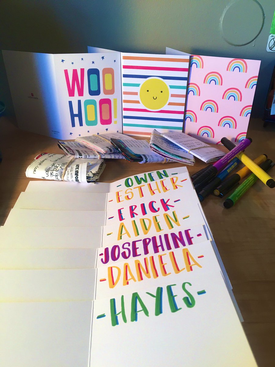 Hey 5th graders, I am working hard on mailing you each a little note with your #ArtistTradingCard in them as well! 💛🤟🏻💙 #TomahawkStrong
