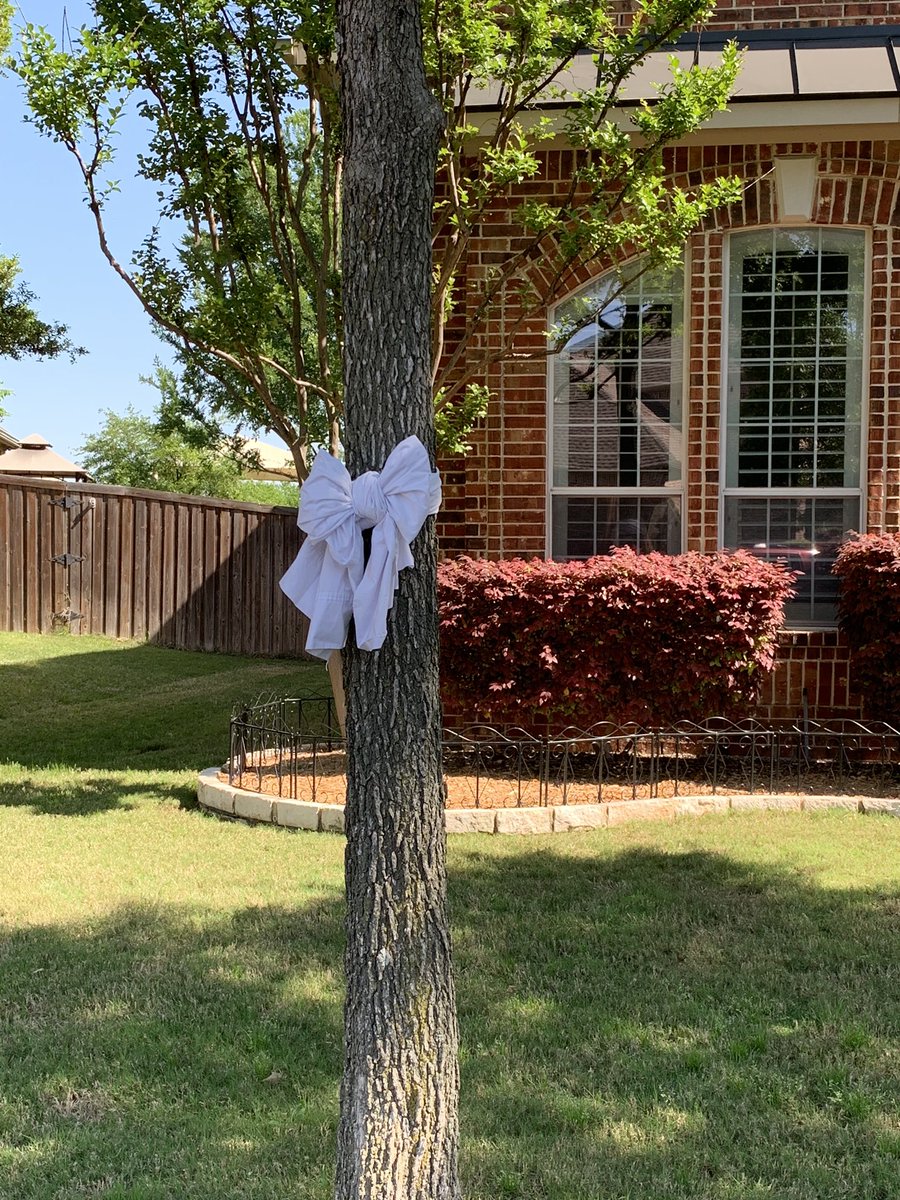 StacyRupert's tweet photo. From Frisco, TX, We thank you, #HealthCareHeros #WFAA #whiteribbonrally https://t.co/lnrqX7i0R1