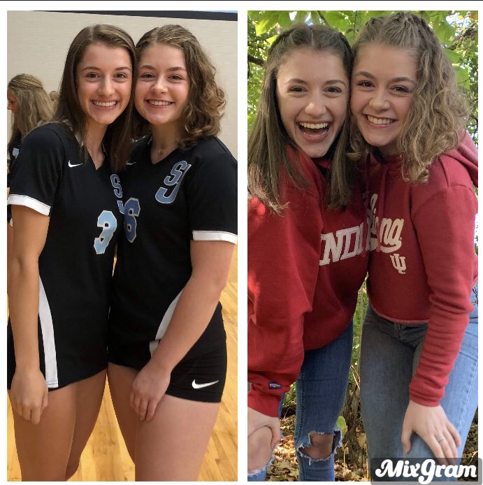 SaintJoeVB's tweet photo. Happy National Siblings Day our favorite Indian 🏐Volleyball Duos! Sydney &amp; Samantha Suth and Sara &amp; Kate Fry #NationalSiblingDay #SaintJoeYouKnow #FamilyIsEverything https://t.co/uKKi2hpFSB