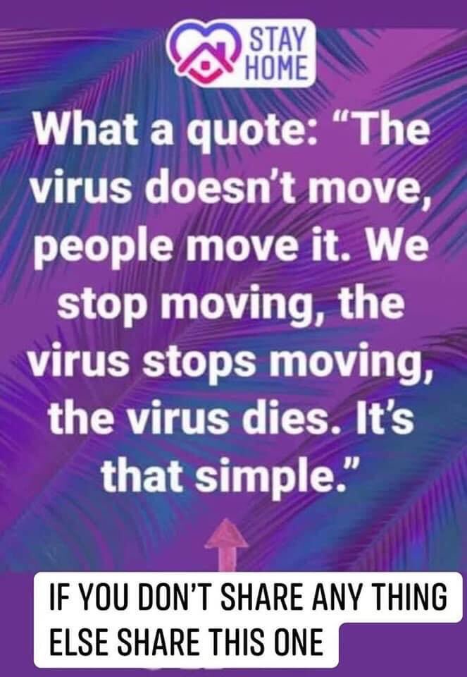 PCSO Welby is out and about, I’ll be checking parks and play areas in Sleaford and the rural. The quote below days it all! #StayAtHome