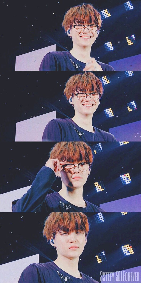 With these two pretty gummy smiles, we now go into our next sub-threadYoongi in glasses, because why not.