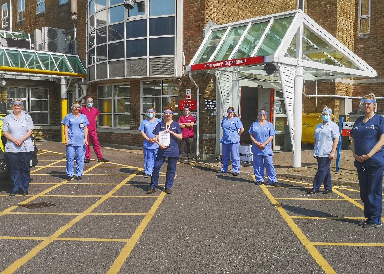 Our staff are extremely grateful to <a href="/BeaminsterSch/">Beaminster School</a> who have so kindly donated visors to the Emergency Department to add to their protection at these challenging times - #ThankYou #StaySafe 
 #NHSfrontline #NHSstaff #StayHomeSaveLives #communityspirit