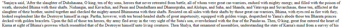 1. These two deserves a separate mention, Karna runs away from battlefield after Bhimsen kills Dushashana2. Runs away after Drona's death