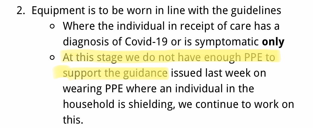 . @MattHancock talking about everyone in social care to be given PPE as a priority.  @Essex_CC I hope your going to do more than this statement as currently your neglecting to keep safe the vulnerable receiving care  #COVID19  #DailyBriefing  #shielding  #PPE