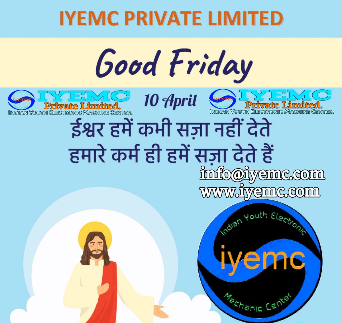 IyemcLimited's tweet photo. National Siblings Day each year honors our brothers and sisters. #NationalSiblingsDay
The Good Friday holiday is celebrated in the Holy week. #TheGoodFriday
World Homoeopathy Day is celebrated to the birth anniversary of the founder of Homoeopathy. #WorldHomoeopathyDay
#iyemc https://t.co/AsqxJBRv4a